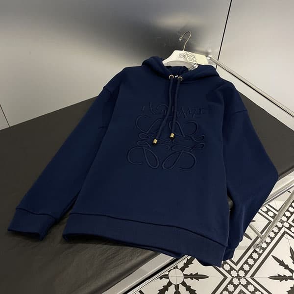 送料込 ロエベ アナグラム 刺繍ロゴ パーカー コピー スウェット loy23506